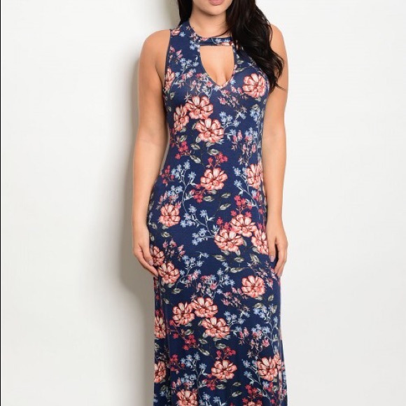 🎉HP🎉FLORAL CHOKER MAXI DRESS - Picture 3 of 4